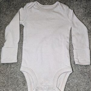 Carter's Cream Striped Long Sleeve Bodysuit